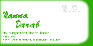 manna darab business card
